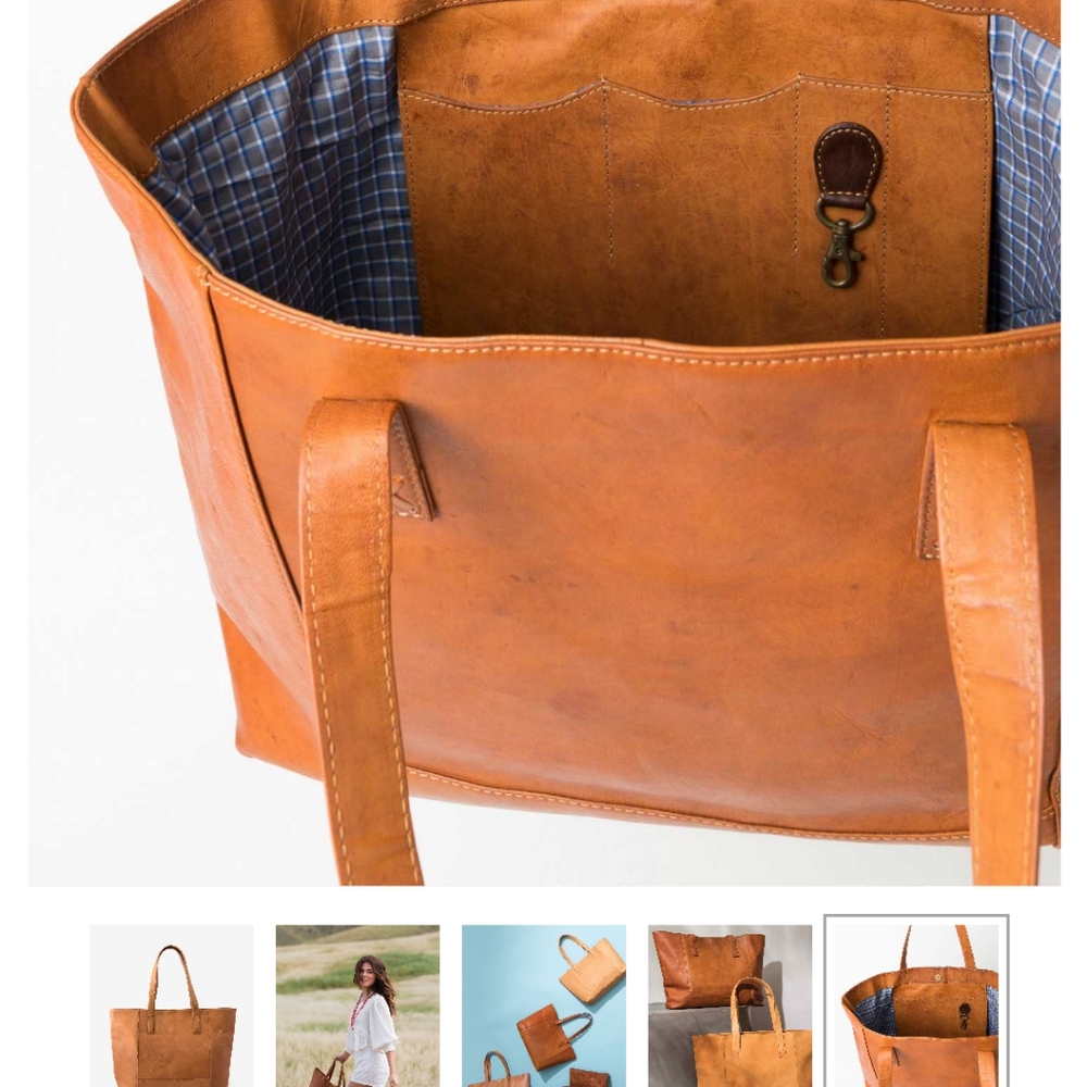 Noonday Collection Modern Leather Tote